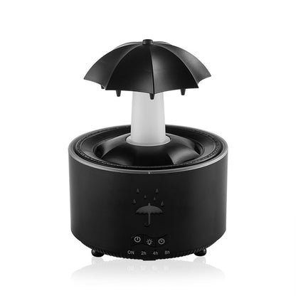 (Kopya) Rotating umbrella water droplet humidifier household heavy fog desktop rainbow lights remote control aromatherapy machine