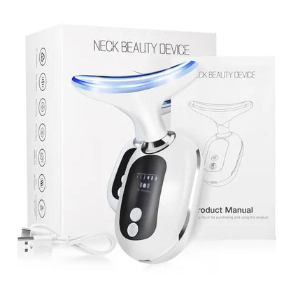 EMS Neck Face Lifting Beauty Device Vibration Massager LED Photon Therapy Skin Tighten Wrinkle Removal Skin Care Tools